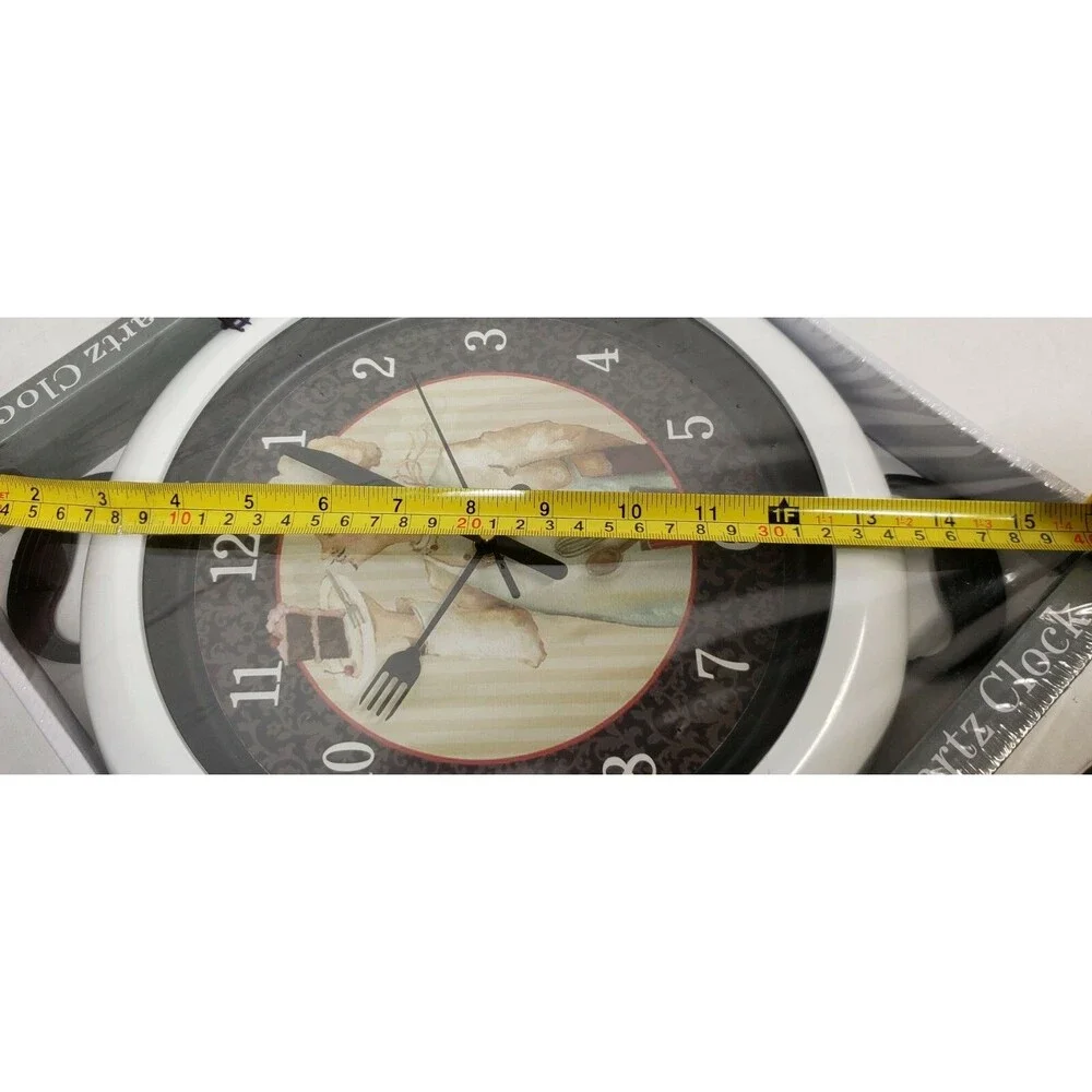 Plastic Kitchen Wall Clock, PAN SHAPE, 14